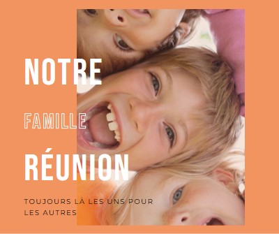 Plaisir en famille orange modern-bold