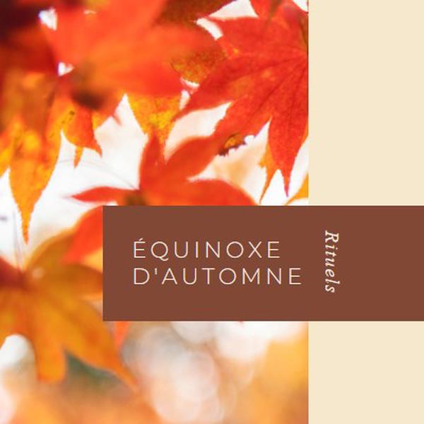 Équinoxe d'automne orange modern-simple