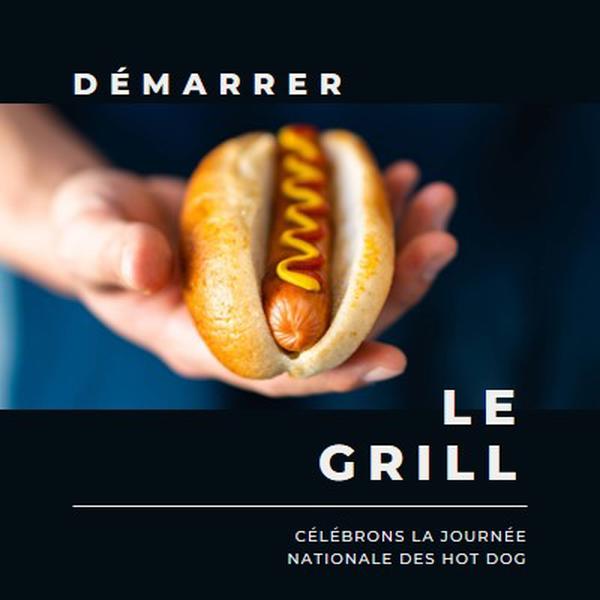 Belle journée pour un hot-dog black modern-simple