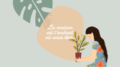 La maison est où que vous soyez gray organic-simple