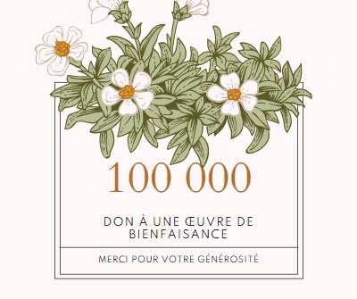 Abondance de gratitude white vintage-botanical