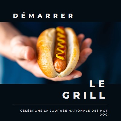 Belle journée pour un hot-dog black modern-simple