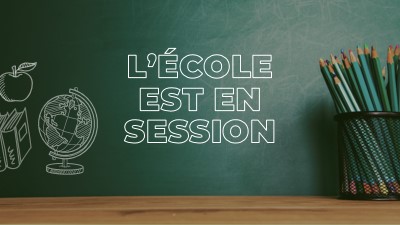 L’école est en session green modern-simple