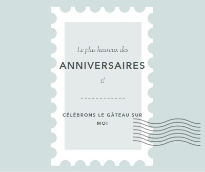 Merveilleux anniversaire blue modern-simple