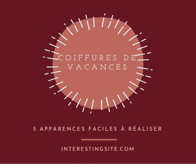 Coiffures de vacances red organic-simple