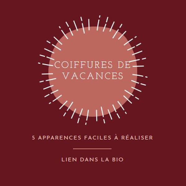 Coiffures de vacances red organic-simple