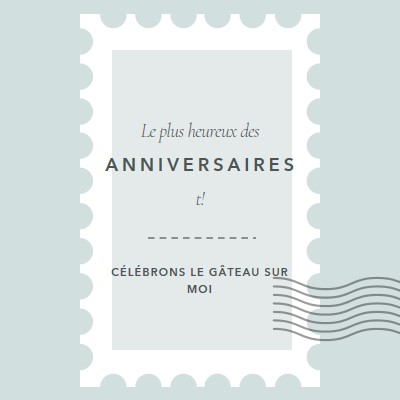 Merveilleux anniversaire blue modern-simple