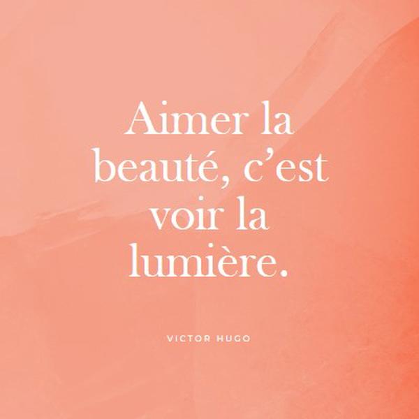 Amour, beauté et lumière pink modern-simple