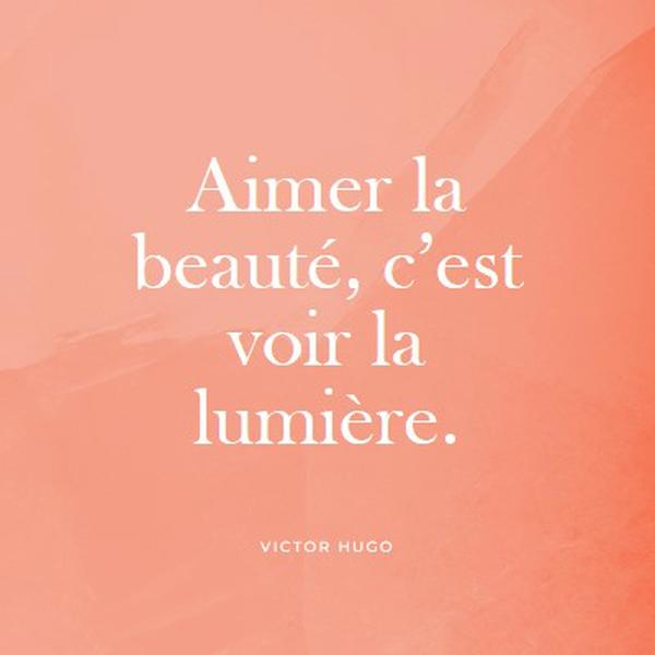 Amour, beauté et lumière pink modern-simple