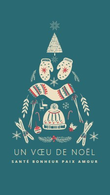 Tout ce que je veux pour Noël green modern-simple