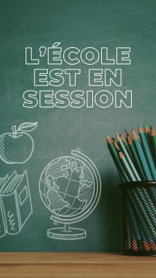 L’école est en session green modern-simple