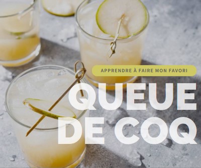 Faire mes cocktails préférés yellow modern-simple