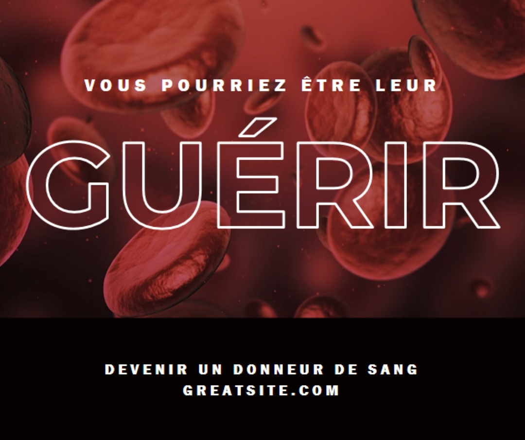 Devenir donneur de sang red modern-simple