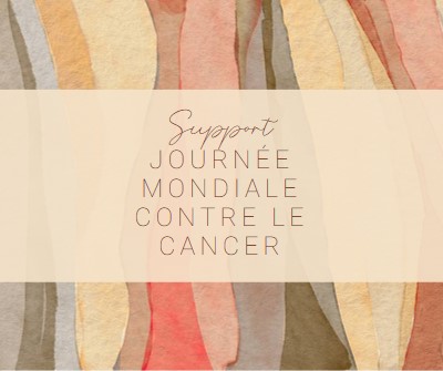 Soutenir la Journée mondiale contre le cancer yellow modern-simple