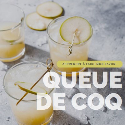 Faire mes cocktails préférés yellow modern-simple