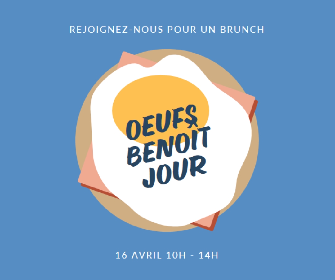 Oeufs Benoît Jour blue whimsical-color-block