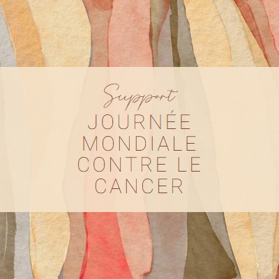 Soutenir la Journée mondiale contre le cancer yellow modern-simple