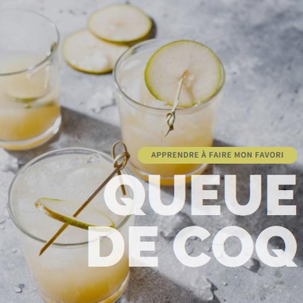 Faire mes cocktails préférés yellow modern-simple