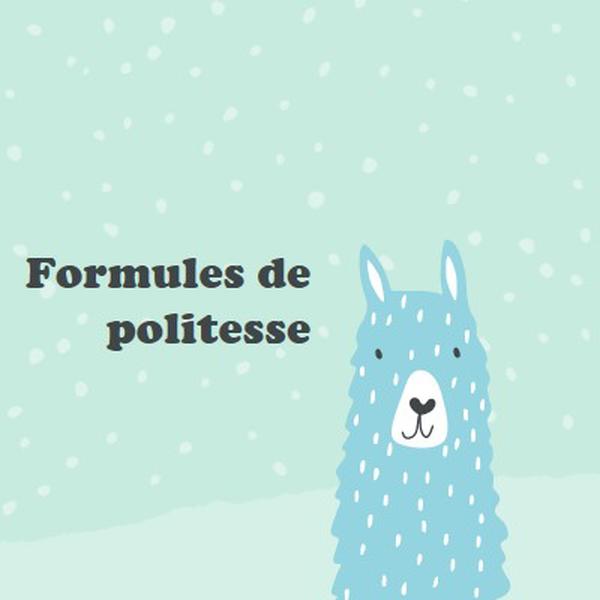 Formules de politesse green whimsical-color-block