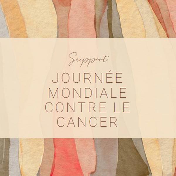 Soutenir la Journée mondiale contre le cancer yellow modern-simple