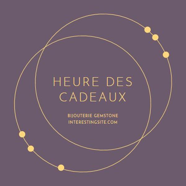 C’est l’heure des cadeaux purple modern-simple