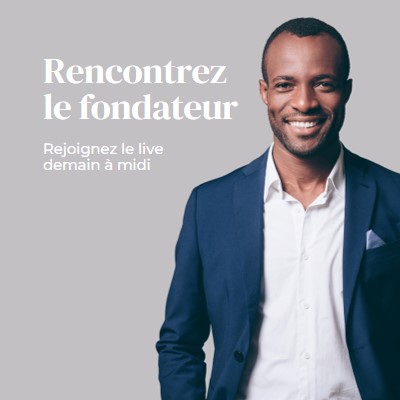 Rencontrez le fondateur gray modern-simple