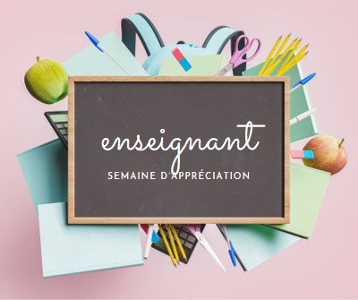 L’appréciation des enseignants pink modern-simple