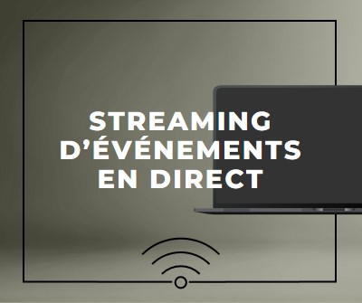 Streaming d’événements en direct gray modern-bold