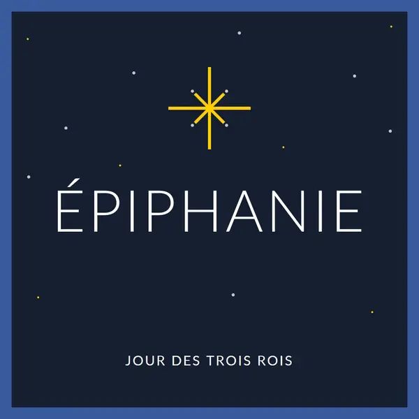Observation de l’Épiphanie blue modern-simple