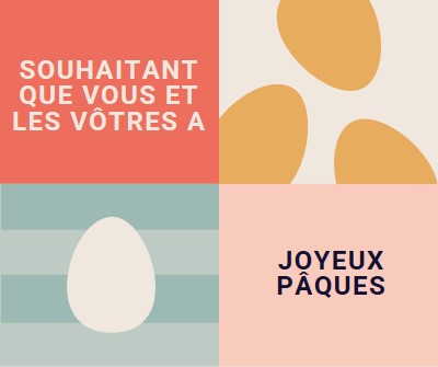 Joyeux Pâques à vous et aux vôtres orange modern-color-block