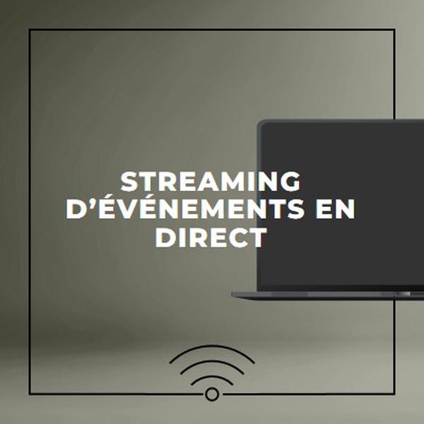 Streaming d’événements en direct gray modern-bold