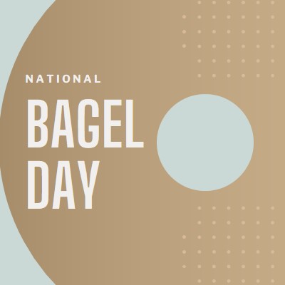 Journée nationale du bagel brown modern-simple