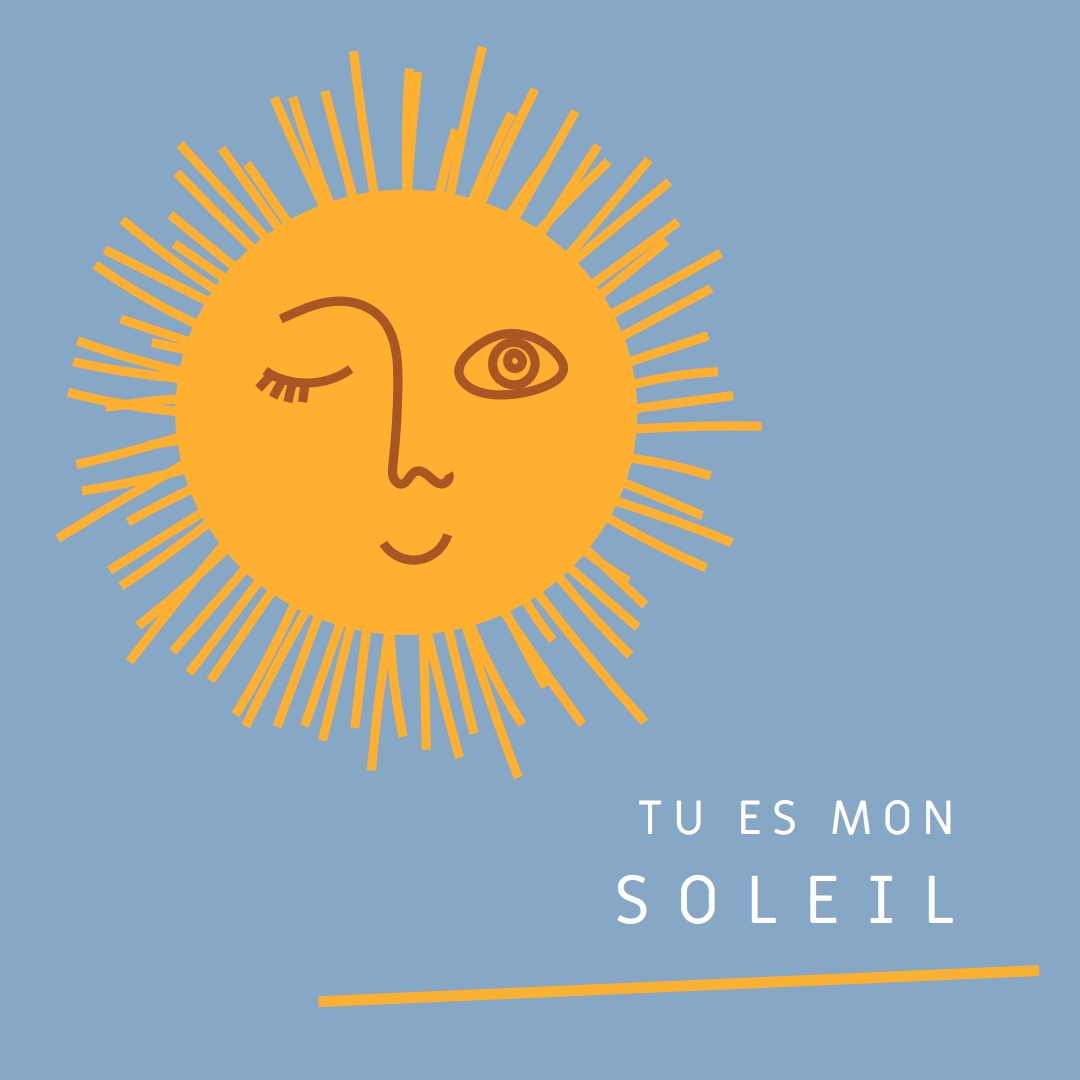 Moment dans le soleil orange modern-simple