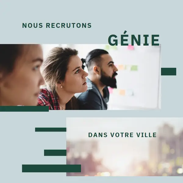 Nous recrutons des ingénieurs blue modern-simple
