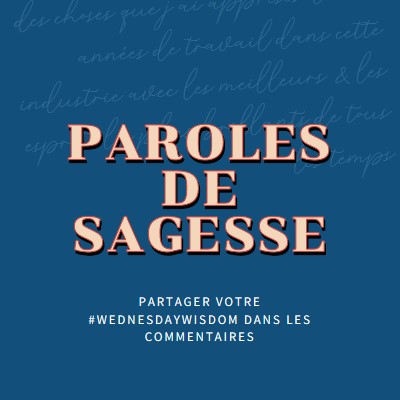 Parole aux sages blue modern-simple