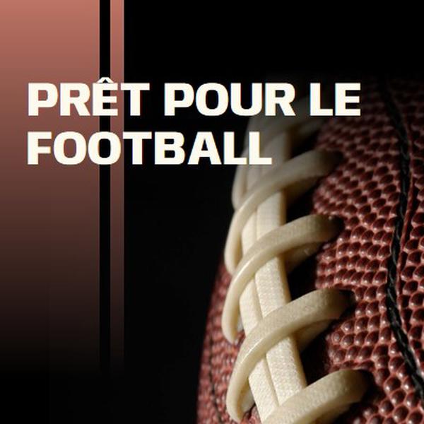 Prêt pour le football brown modern-simple