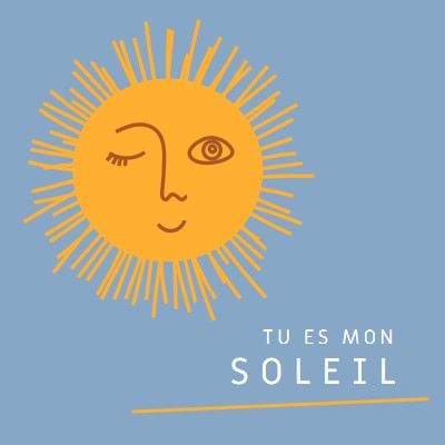 Moment dans le soleil orange modern-simple