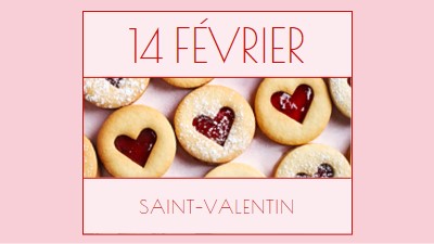 Friandise pour la Saint-Valentin pink modern-simple