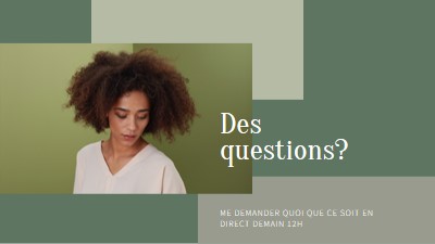 Des questions? green modern-simple