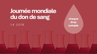 Journée mondiale du don de sang red modern-bold