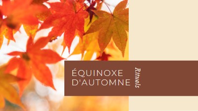 Équinoxe d'automne orange modern-simple