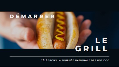 Belle journée pour un hot-dog black modern-simple