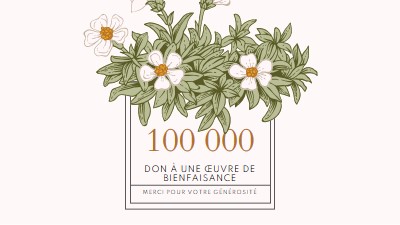 Abondance de gratitude white vintage-botanical