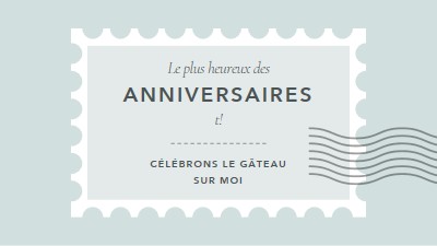 Merveilleux anniversaire blue modern-simple