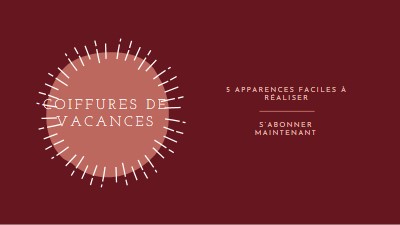 Coiffures de vacances red organic-simple