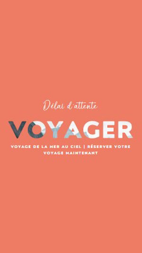 Votre aventure vous attend orange modern-bold