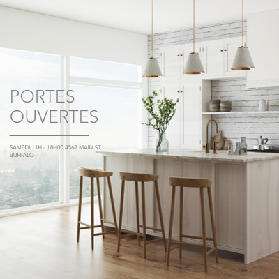 Paysage urbain culinaire white modern-simple