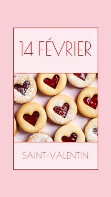 Friandise pour la Saint-Valentin pink modern-simple