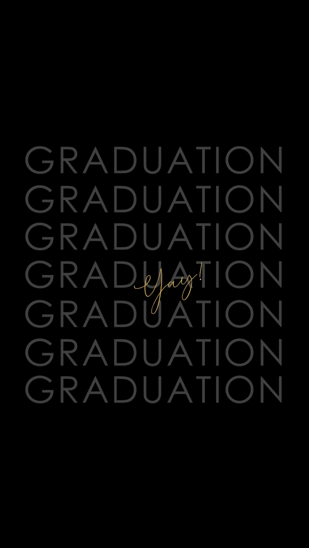 Yay pour la remise des diplômes black modern-simple