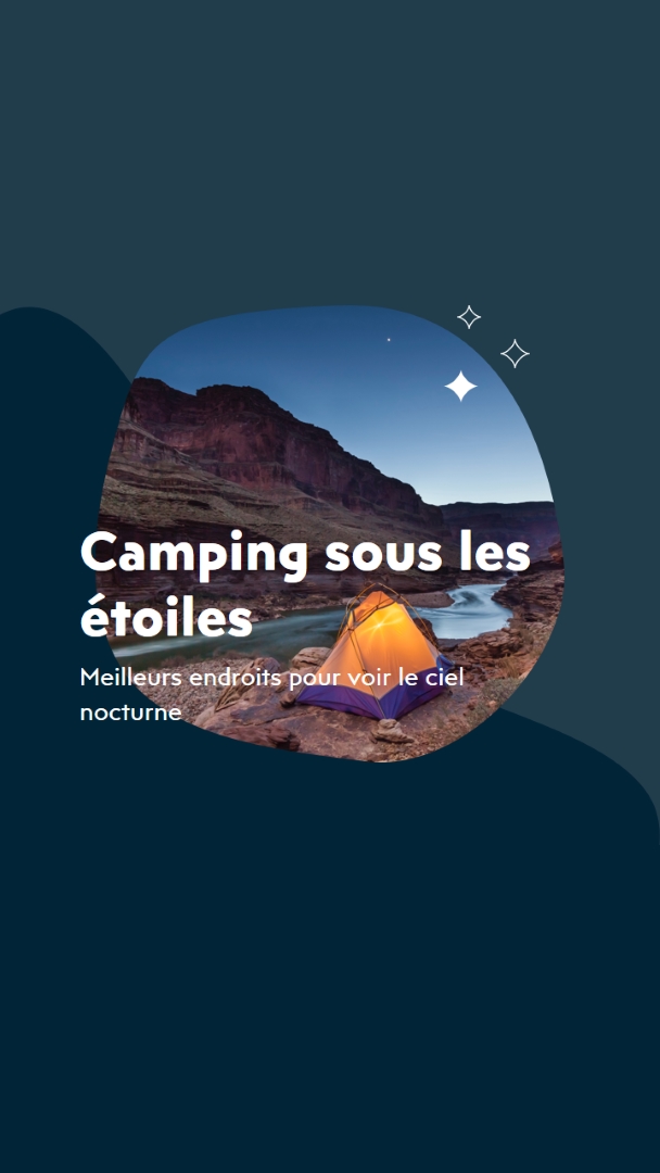 Sous les étoiles blue organic-simple